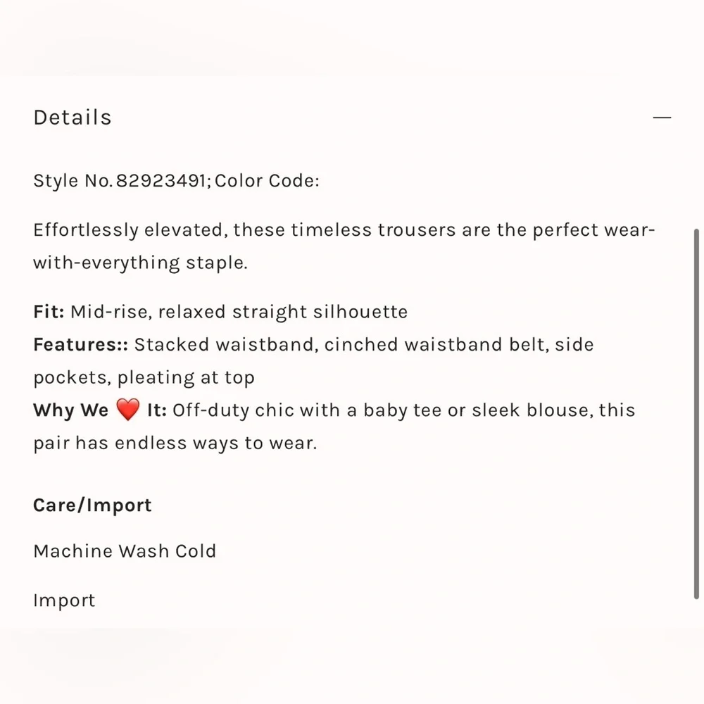 Free People Falling Out Trousers